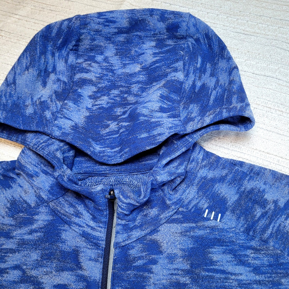 Lululemon Surge Warm Full Zip Men’s Jacket XL Hoodie Blue Pockets Troon North - Picture 2 of 14